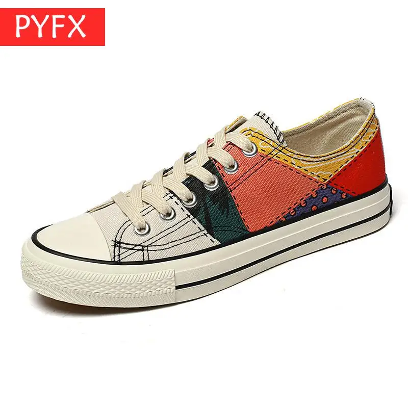 

Summer 2019 Low help Canvas Male Korean Edition Student Fashion Tie-up Flat-bottom Breathable Skateboards Patchwork Men's shoes