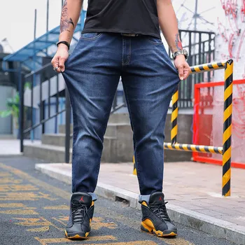 

Jeans men 2019 Spring and Summer New Modis Men's jeans Men's Stretch Loose Small Straight Pants Men's black Denim pants