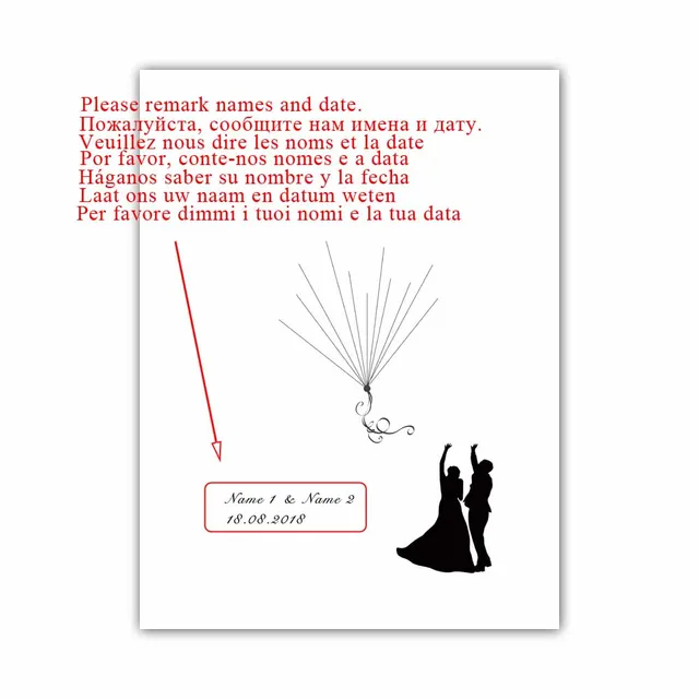 Online Bride Groom Fly The Balloons Free Custom Name Date Online Bride Groom Fly The Balloons Free Custom Name Date Wedding Souvenirs Diy Fingerprint Signature Guest Book For Party Decoration Aliexpress