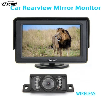

CARCHET 4.3 inch TFT LCD Car Rearview Monitor IR Reversing Backup 7 LED Night Version Camera High Quality Car Rear View Kit