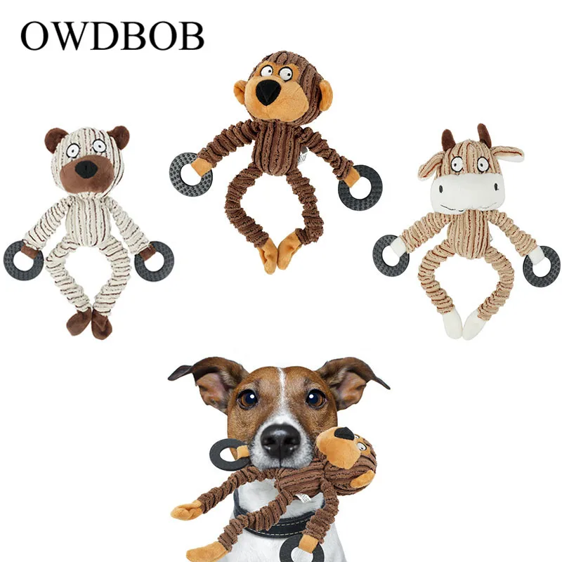 OWDBOB 1 шт. смешная собака игрушки Pet Cat щенок интерактивные жевать скрипучий игрушка милые животные небольшой укуса собаки устойчивы игрушка для домашних животных