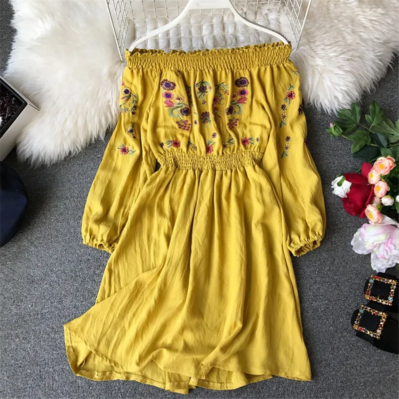 Новинка 2019 женское летнее платье повседневные платья с вырезом лодочкой и