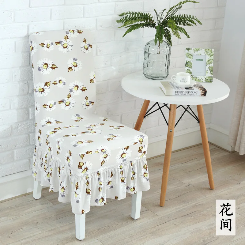 أعلى بيع الرعوية أسلوب كرسي غطاء القطن المطبوع stoelen المعاول المنزل الطعام كرسي مقعد