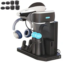 For PS4 VR Playstation 4 PSVR PS4 Vertical Stand,Cooling Fan Cooler,Controller Charger and Hub Charging Display Stand Showcase