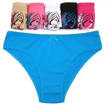 

Pack of 600 Hot Girl Printed Cotton Lady Panties Cotton Bikini Brief Spandex Women Underwear Sexy Lingerie Size M L XL Wholesale