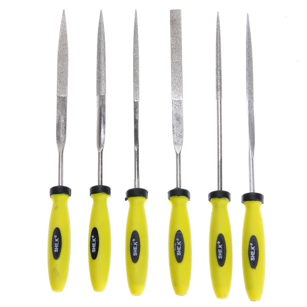 

High Quality 6pcs/set Metal File Mini Assorted Rasp Diamond Needle File Repair Hand Tool Jewelry Wood Grinding 3mm