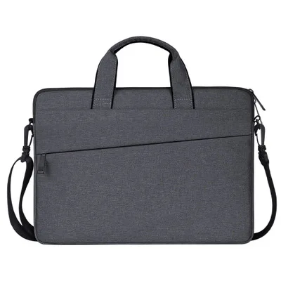 dark gray Сумка-мессенджер для ноутбука Macbook Air 13, сумка Pro 14 15 15,6 чехол для Xiaomi lenovo Asus, водонепроницаемый чехол, сумки через плечо - Цвет: dark gray