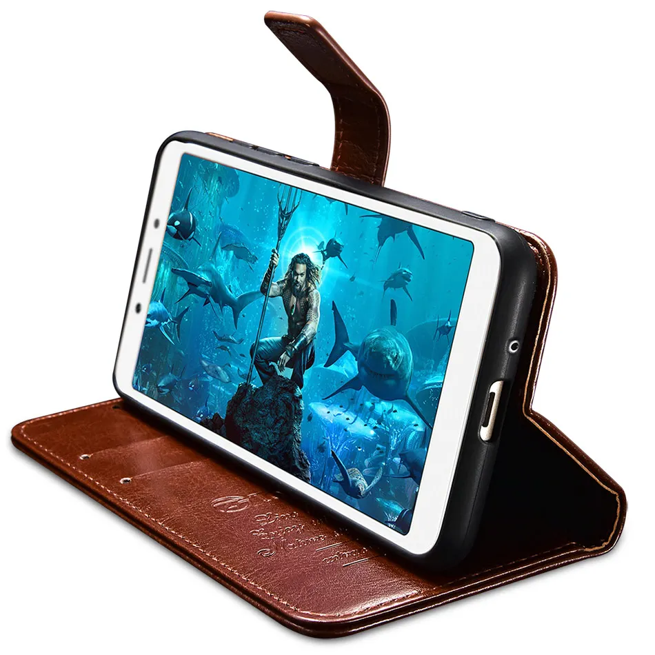 TOMKAS Flip Case for Xiaomi Redmi 6A 6 360 Protective Wallet Cover Luxury Leather + Silicon Case for Xiaomi Redmi 6 6A (4)
