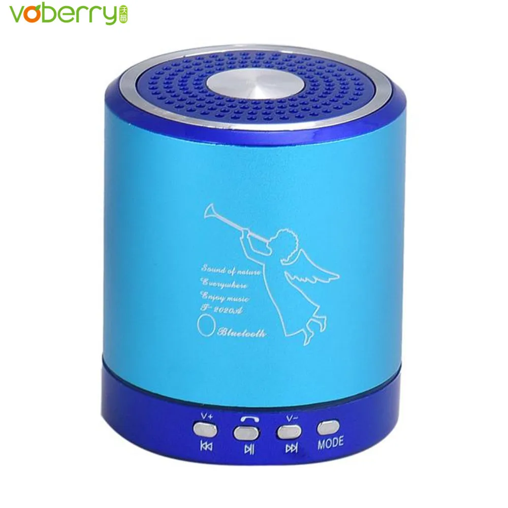 

VOBERRY Mini Portable Wireless Bluetooth Speaker Angelic Pattern Stereo Super Bass MP3 Music Speakers with Microphone Sound Box