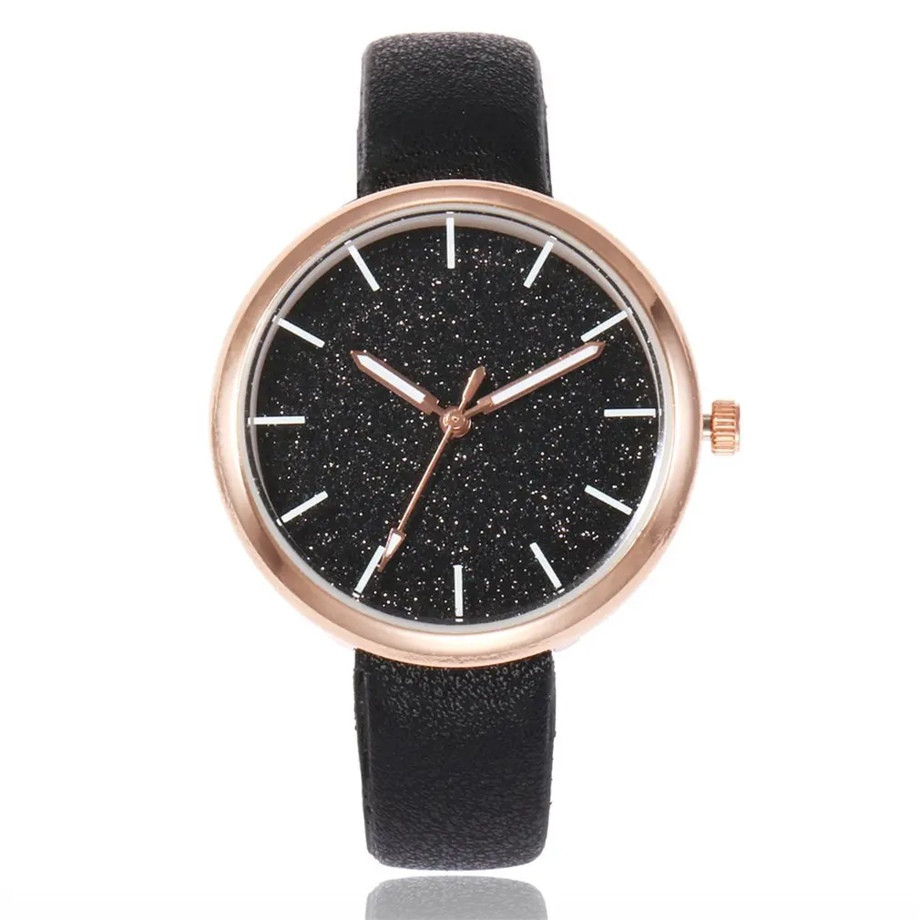 Роскошные Звездные женские часы кожаные кварцевые женские часы-браслет Простые повседневные часы для влюбленных наручные часы для девочек Relogio подарки
