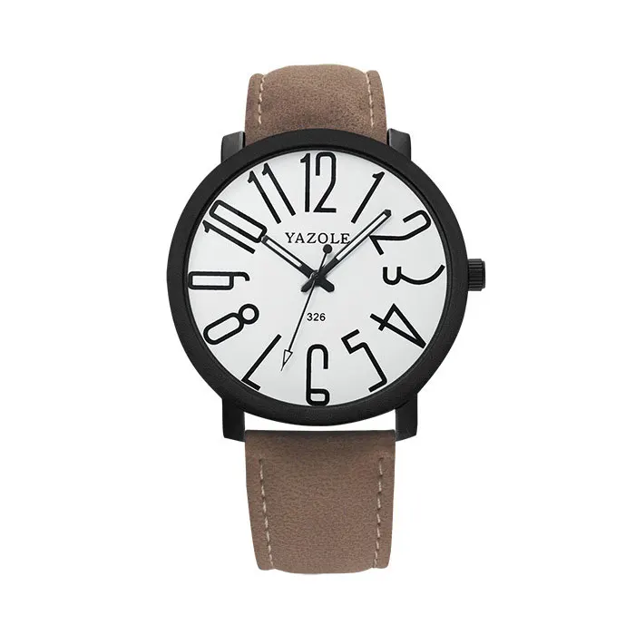 От бренда yazole повседневные Модные Кварцевые часы Женские часы женские наручные часы для женщин часы Montre Femme Relogios Feminino - Цвет: brown white