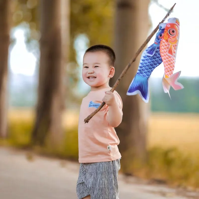 40cm Koi Nobori Carp Wind Sock Koinobori Fish Kite Flag Deco Z2N9 Hanging B9H0 