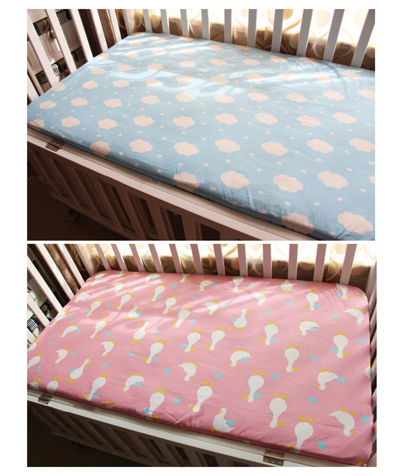 Muslin Cotton Baby Bedding Sets Crib Bed Sheets Newborn Baby Bed Bedspreads For Toddler Infant Customizable Drop Shipping