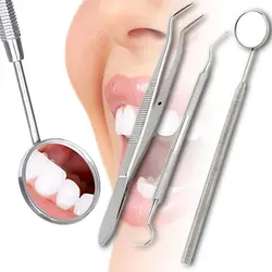 3 шт. стоматологический инструмент набор для отбеливания зубов нержавеющей Фанера для зубов стоматологические инструменты стоматолог Зуб