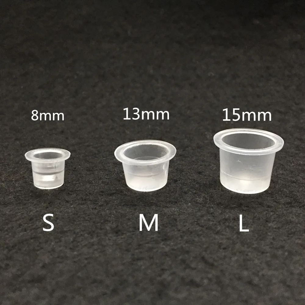 Новое поступление топ 1000 шт маленький средний большой размер татуировки чернила пигментные чашки крышки поставка