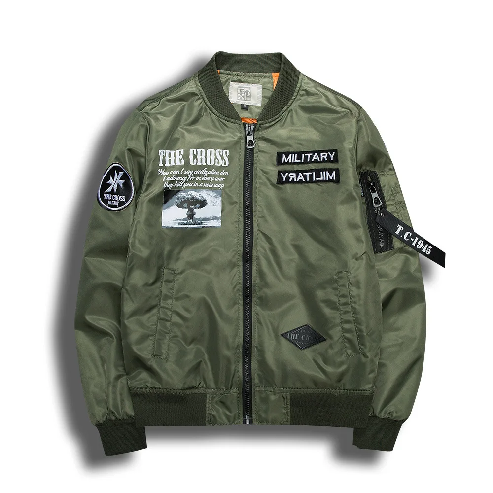 

Autumn Winter Tracksuit Women Men's Embroidery Bomber Jacket Streetwear Couple's Brand Clothing a Reversible Jacket