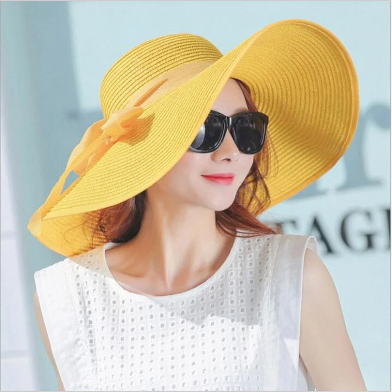 Women Summer Straw Hat big wide brim beach hat sun foldable sun block UV protection panama bone chapeu feminino beach hat,women sun hat
