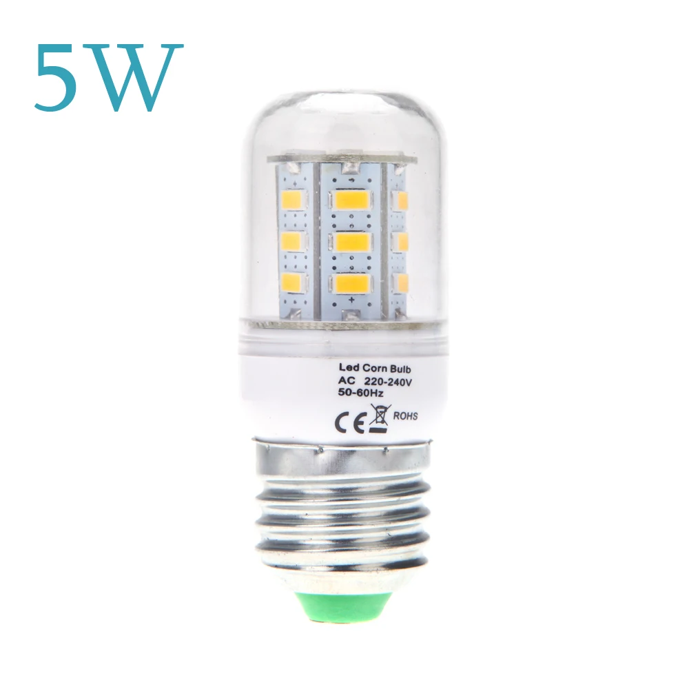 E27 5W 10W 12W 5730 SMD 24/48/56 светодиодные лампы «Кукуруза» лампочки энергосберегающие 360 градусов теплый белый и белый AC220-240V