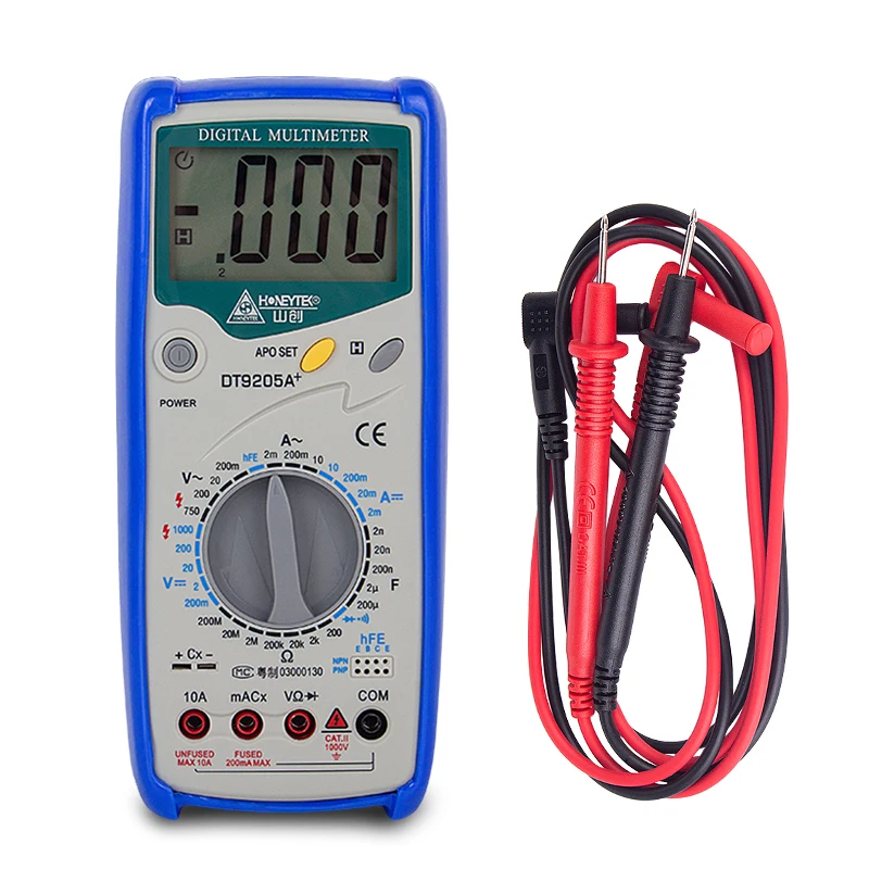 

Capacitor Tester ESR Digital Multimeter DC/AC Voltmeter Voltage Indicator Electric Meter Frequency 10MHz With Probes Pen Cable