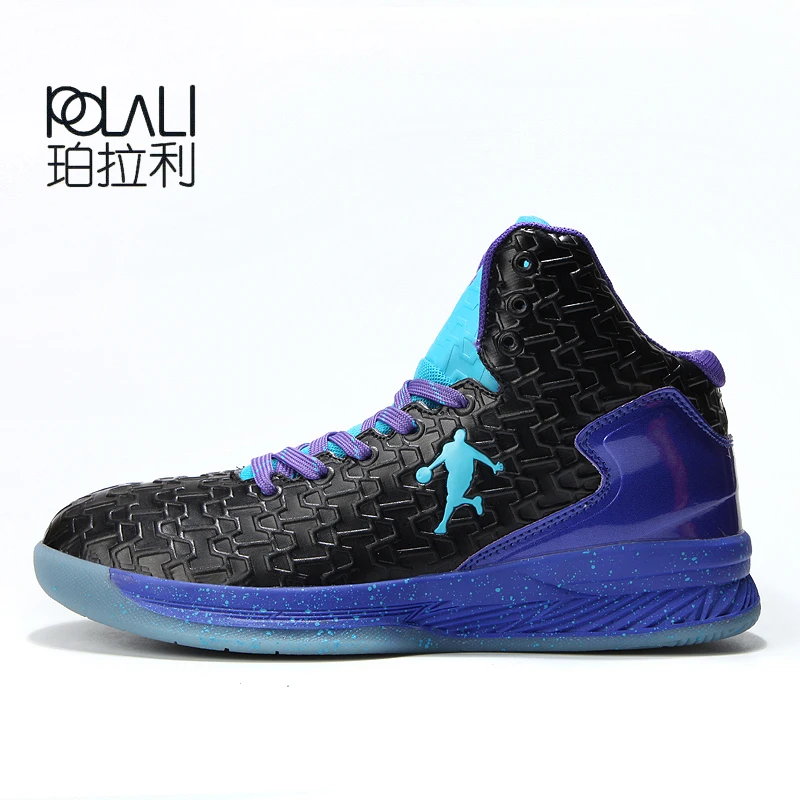 Мужские баскетбольные кроссовки Jordan с высоким берцем, амортизирующий светильник, баскетбольные кроссовки, противоскользящие дышащие спортивные кроссовки Jordan - Цвет: heizi