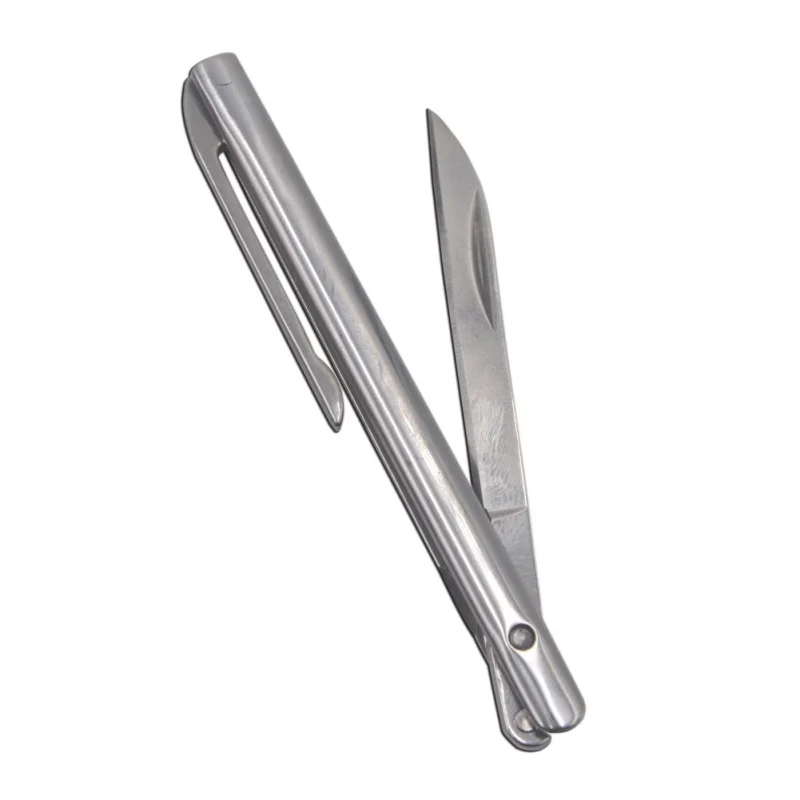 

new Outdoor Mini Foldable Stainless Steel Pen Knife Penknife Tactical Mirror Knife Portable Tools