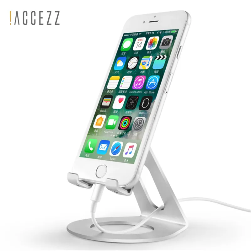 

!ACCEZZ Metal Phone Stand Universal Tablet Desktop Holder Support For iPhone X 7 8 Plus XS MAX XR For Samsung S9 Huawei Bracket