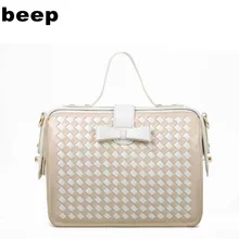 Звуковой сигнал Высокое качество Мода Роскошный бренд Весна и лето Дикий простой плечо сумка-мессенджер для курьера ручная тканая сумка