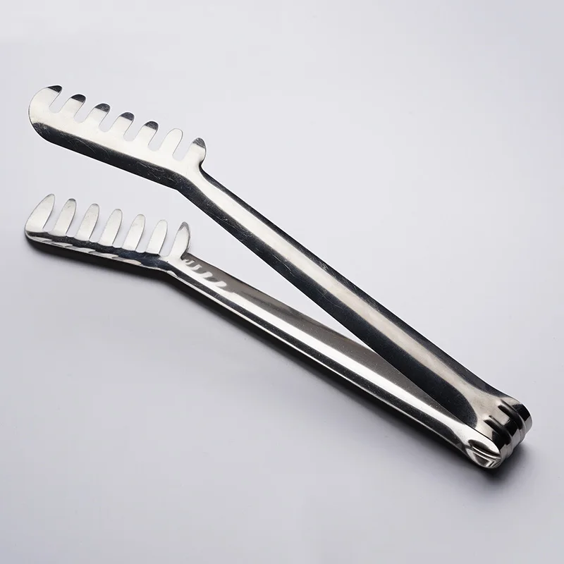 Spaghetti Tongs Pasta Clip Stainless Steel Handle Salad Tong Kitchen