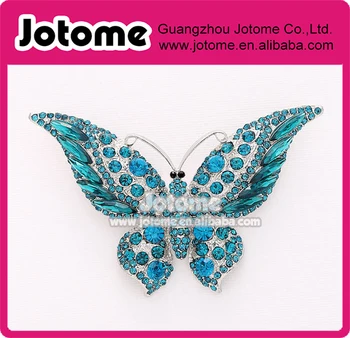 

3.25W -2.25H inches Big Blue Butterfly Broach, Butterflies Brooches, ButterFly Lovers, DIY Project Craft Embellishment