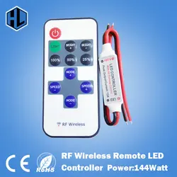 РФ дистанционного светодиодный контроллер беспроводной диммер контроллер 12A 5 V-24 V для Светодиодные ленты Бесплатная доставка