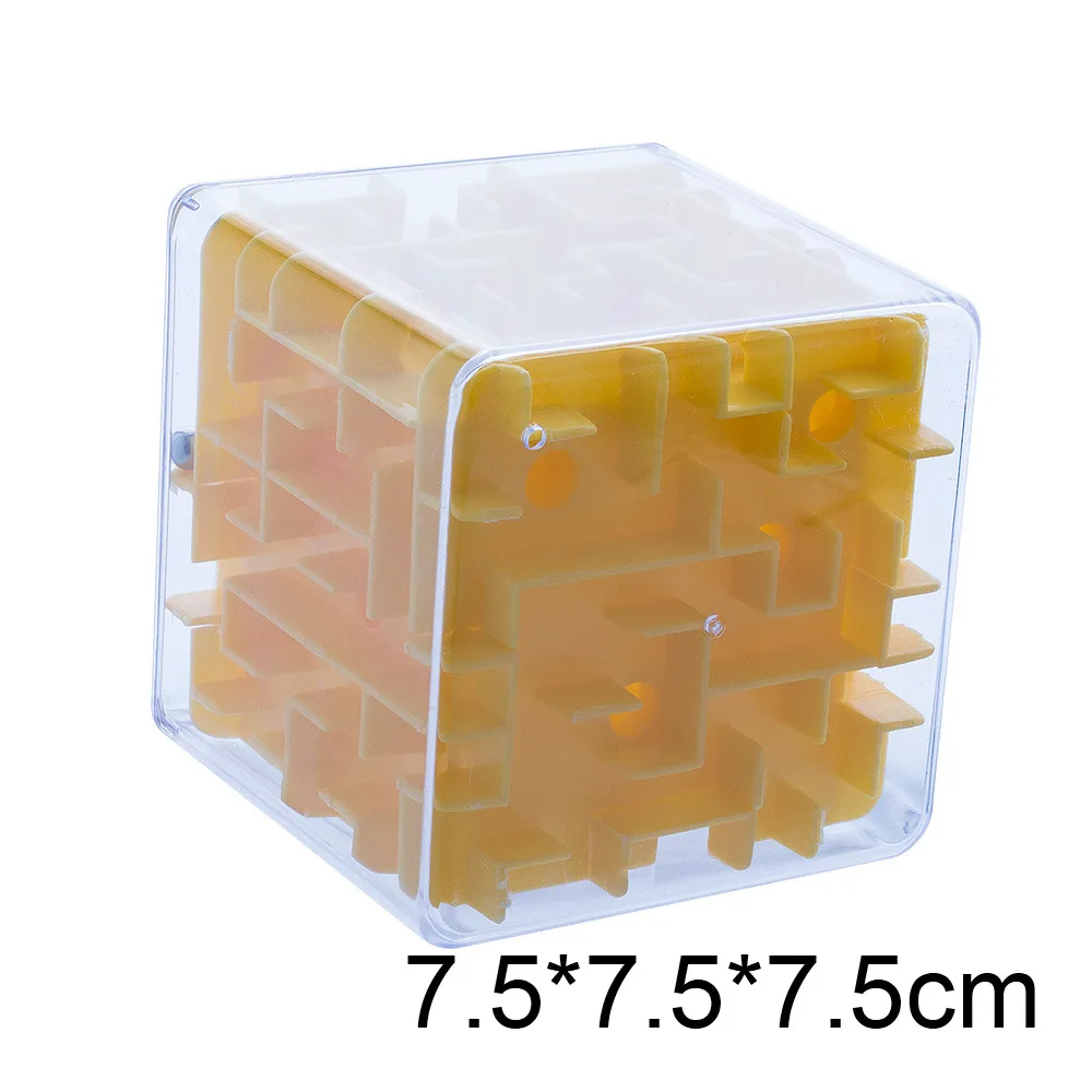 3D куб головоломка Лабиринт Игрушки для детей, кубик для взрослых игра-головоломка Магия образование 4/7,5 см баланс Магнитный куб лабиринт