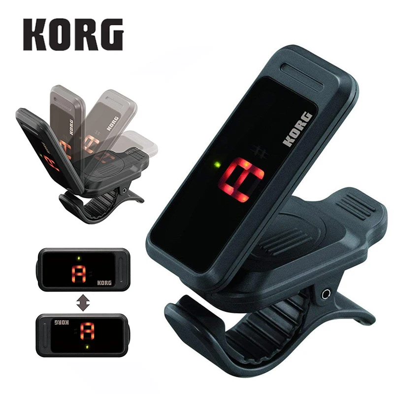 Tanie KORG PITCHCLIP PC 1 PC 2 PC1 PC2 ultra przenośny niskoprofilowy Clip on tuner gitarowy tuner chromatyczny ultra przenośny łatwe składanie