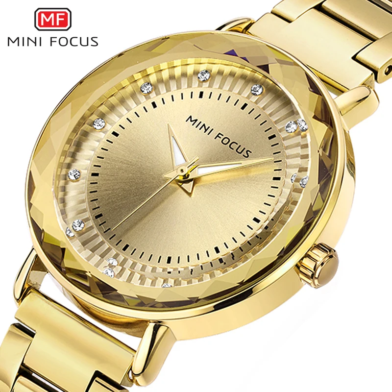 

MF Brand Dress Women Watches Steel Luxury Gold woman Bracelet Wristwatch Clock Business Quartz Ladies Watch Relogio Feminino