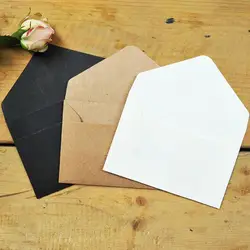 50 шт./лот черный, белый цвет Ремесло бумажные конверты Винтаж Европейский стиль конверт для карты Скрапбукинг подарок