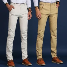 Весна лето модные мужские джинсы Slim Fit Простые повседневные брюки корейский стиль классические Умные Брюки мужские деловые брюки для отдыха