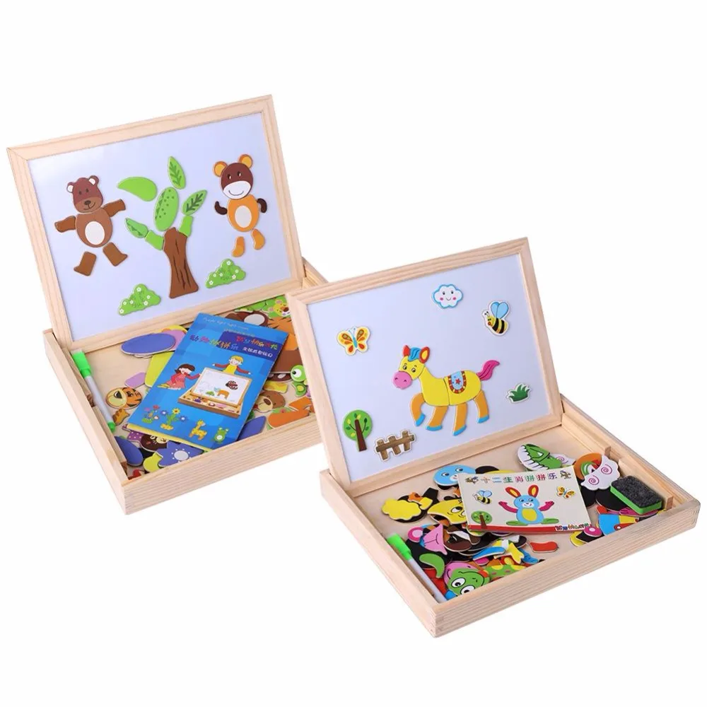 magnetic wooden puzzle