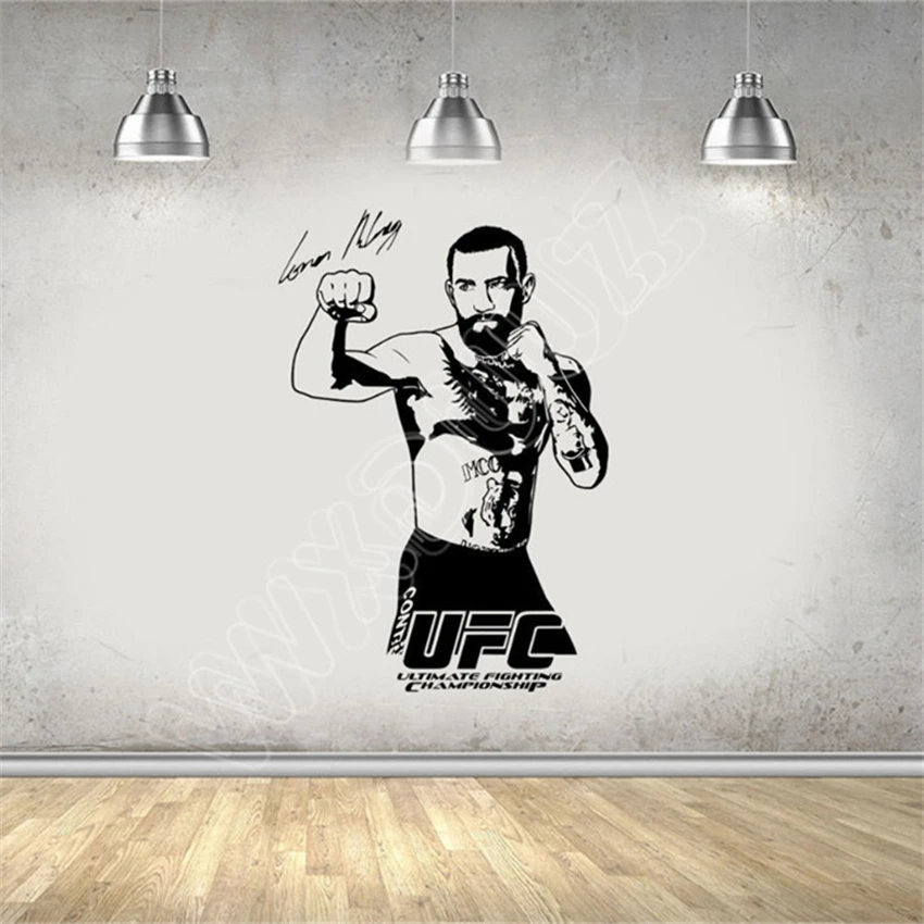 

WXDUUZ Conor McGregor UFC Gym Boxer Sport Art Decor Home Decor Removable Vinyl Wall Sticker Room Wall Decor B16