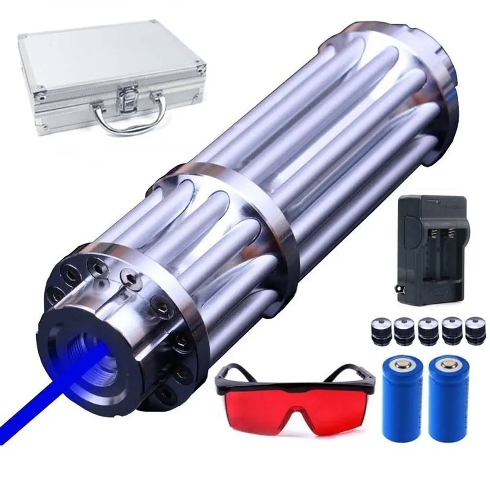 

Most Powerful Burning Laser Torch 450nm 10000m Focusable Blue Laser Pointers Flashlight burn match candle lit cigarette