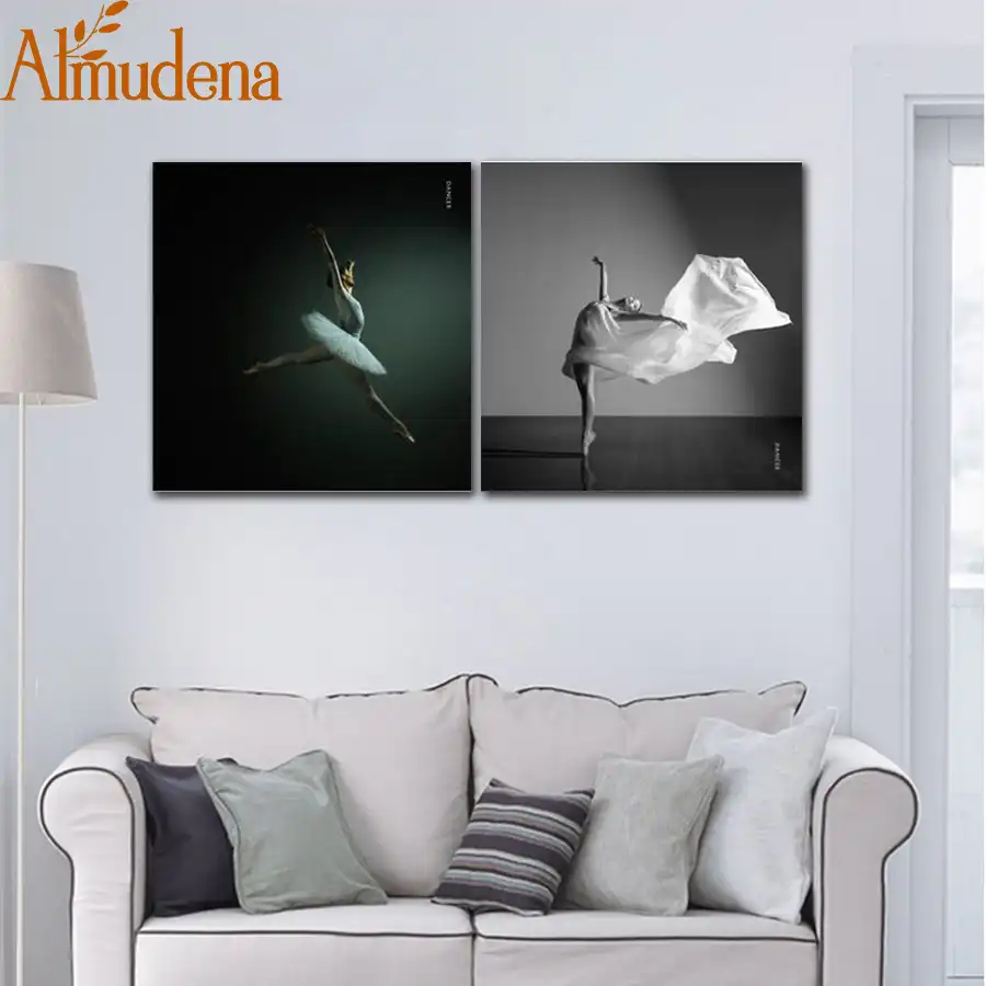 Almudena Modern Minimalist Aesthetic Dancer Rhyme Black And White