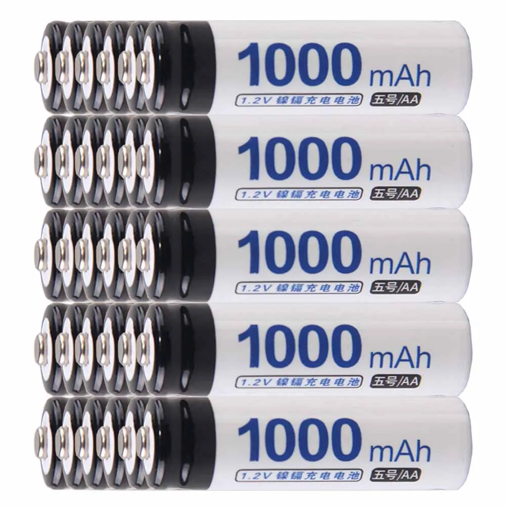 Lowest price 30 piece AA battery 1.2v batteries rechargeable 1000mAh