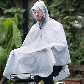 

Yuding Colored Rain Poncho EVA Bicycle Rain Capes Women Feminino Men Portable Travel Rain Cloak With Hood&Transparent Brim