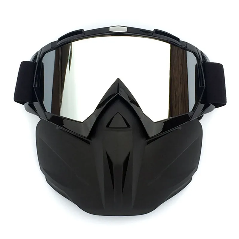 TOMOUNT Анти-Туман Лыжные очки для сноубординга снегоход оптика с защитой от ультрафиолетовых лучей Полный лица маска мотокросса гоночные спортивные очки - Цвет: Белый