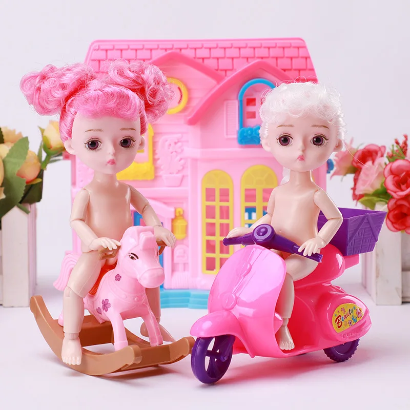 15 см красочные волосы куклы для девочек 13 шарниров BJD кукла игрушка с 3D глазами LOL