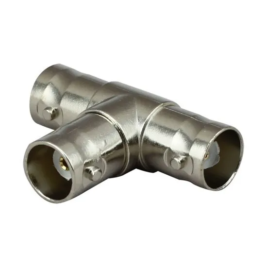 

BNC 1 Male To 2 Female M/F T Type Splitter CCTV Cameras Connectors Adapter