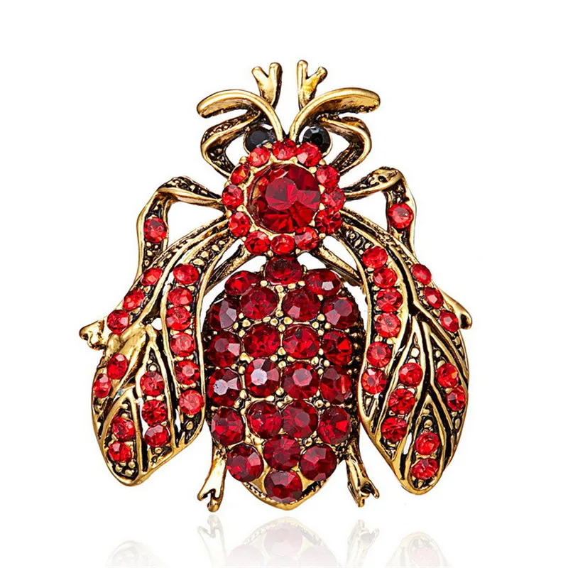 Vintage Crystal Bee Brooches Insect Brooch Pin Women&ampMen Jewelry Cute Small Bumblebee Badges Fashion Cloth Decors Accessories | Украшения