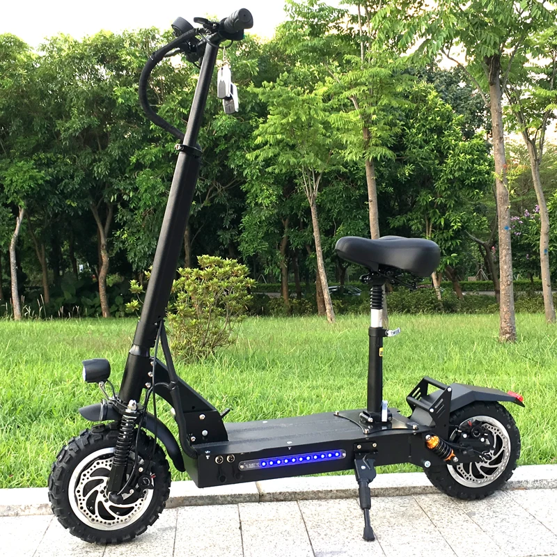 

FLJ Adult Electric Scooter with 60V/3200W Strong Power Kick Scooter fat tire big wheel electric scooters adults with Oil Brake