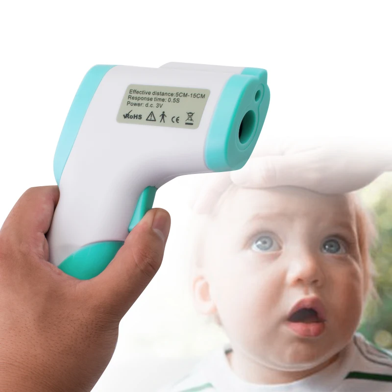 

Body Skin Digital Non-contact Infrared IR Thermometer Infant Heat Gun Baby Kids LCD Lights Baby Adult Medical Instant display#