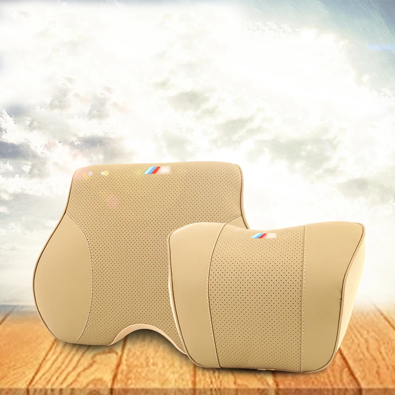 

Lsrtw2017 Fiber Leather memory cotton Car Interior Protective Seat support Headrest Lumbar Pillow for Bmw X1 X3 X5 x4 x6