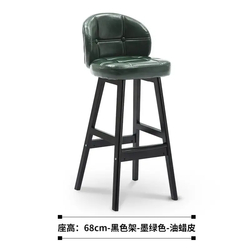 Жизнь американский стиль твердый деревянный барный табурет современный минималистичный Европейский ретро спинка высокий стул домашний металлический формальный обеденный стул - Цвет: style5