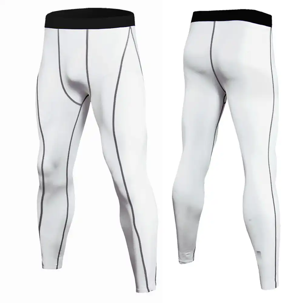 black and white compression pants